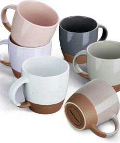 Morandi Ceramic Coffee Mugs Set of 6