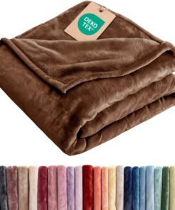 Ultra-Soft Queen Size Brown Fleece Blanket
