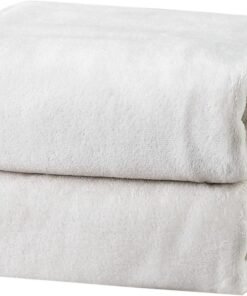 Soft White Queen Fleece Blanket, Cozy Luxury