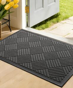 Heavy Duty Grey Non-Slip Front Door Mat