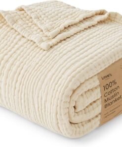 Soft Cotton Muslin Gauze Throw Blanket for Couch