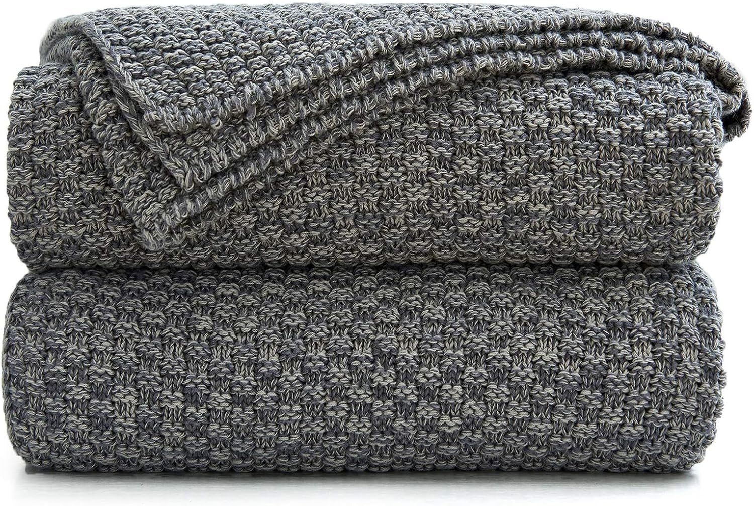 Cozy 100% Cotton Knitted Throw Blanket