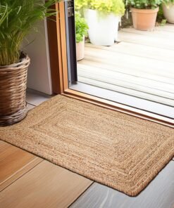 Hausattire Jute Braided Woven Kitchen Rug