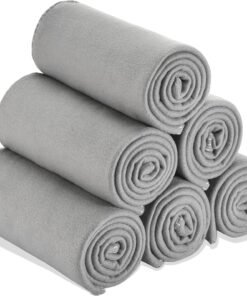 Bulk Soft Grey Fleece Throw Blankets
