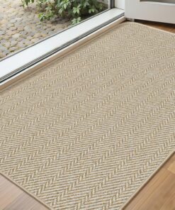 Non-Slip Herringbone Entryway Door Mat